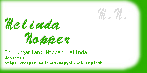 melinda nopper business card